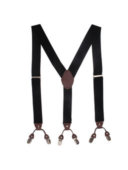PELUCHE - Black 6 Clips Suspender