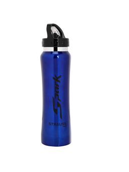 Strauss - Spark Stainless-Steel Bottle, Metal Finish, 750 ml (Blue)