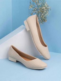 Inc.5 - Womens Cream Casual Solid Square Toe Pumps