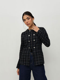 HOUSE OF S - Black Tweed Jacket