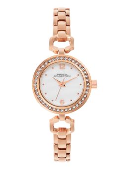 French Connection - Women's White Dial Analog Watch- FCN079RTM (M)