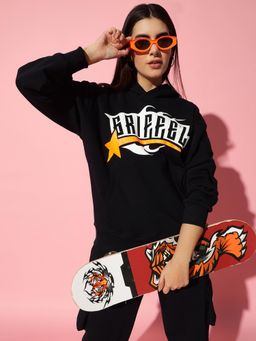 Griffel - STAR Oversized Black Sweatshirt