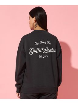 Griffel - BEAR FAMILY Round Neck Oversized Grey Sweatshirt