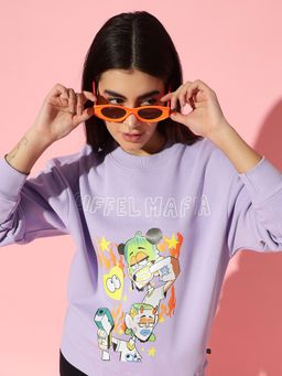 Griffel - MAFIA Oversized Purple Sweatshirt