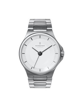 Nordgreen - Women White Guardian Silver H-Link Watch (GU36SISLSIXX) (M)