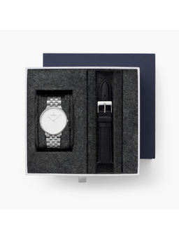 Nordgreen - Women White Nativer Combination Watch with Watch Strap (NR32SIXX5LSILEBL) (M)