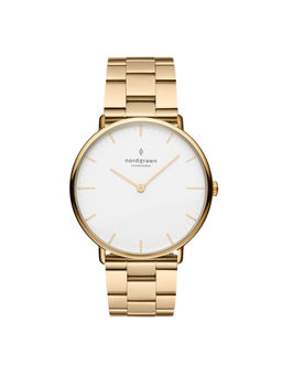Nordgreen - Women White Nativer Combination 3-Link Watch (NR36GO3LGOXX) (M)