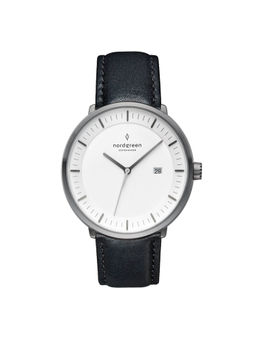 Nordgreen - Men White Philosopher Combination Leather Watch (PH40GMLEBLXX) (L)