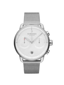 Nordgreen - Men White Pioneer Combination Mesh Watch (PI42SIMESIXX) (L)