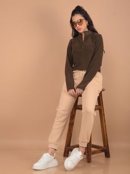 CRIMSOUNE CLUB - Women Beige Joggers