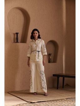 Label Deepika Nagpal - White Beatrice Co-Ord (Set of 3)