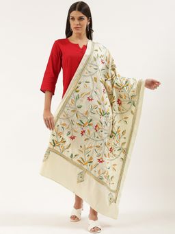 ArtEastri - Off White Cotton Kantha Dupatta