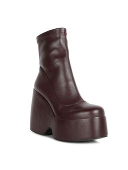 Rag & Co - Solid Burgundy Casual Boots