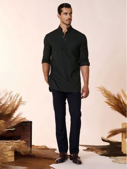 S&N by Shantnu Nikhil - Classic Military Green Kurta