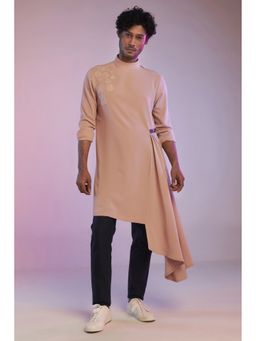 S&N by Shantnu Nikhil - Sandn By Shantnu Nikhil Men Pink Embroidered Kurta
