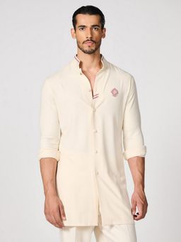 S&N by Shantnu Nikhil - Men Off-White Kurta