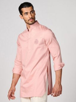 S&N by Shantnu Nikhil - Men Pink Kurta