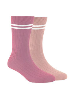 Footprints - Bamboo Sports Socks for Women Blue & White (Pack of 2)