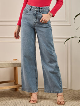 ZUMMER - Light Blue Wash Straight Fit Jeans