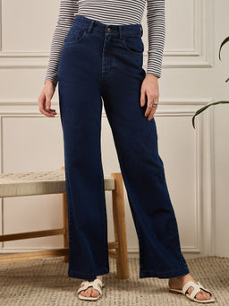 ZUMMER - Navy Blue Denim Straight Fit Jeans