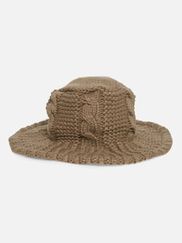 Twenty Dresses by Nykaa Fashion - Beige Solid Floopy Beanie Hat