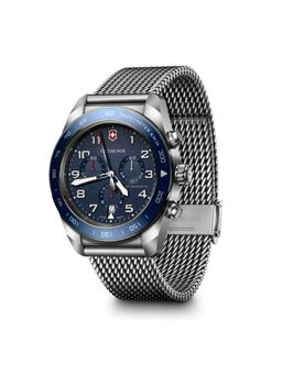 Victorinox - Swiss Army Men Chronograph Watch Navy Blue Dial (V242049) (L)