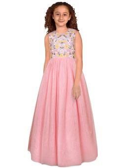 Allen Solly - Girls Pink Embellished Regular Fit Casual Dress