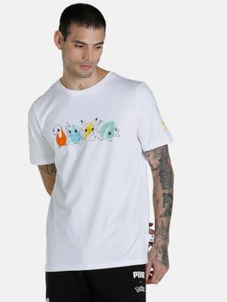 Puma - X Pokemon Graphic Mens White T-Shirts