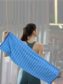 Nautica - Solid Navy Blue Ridgeport Super Soft Cotton Gym Towel (Pack Of 2) (M)