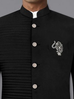 PELUCHE - Tiger Luxe Silver Stainless Steel Brooch