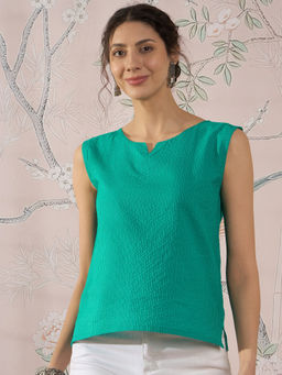 InWeave - Sea Green Kantha Top