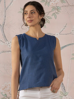 InWeave - Blue Kantha Top