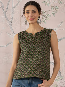 InWeave - Green Foli Print Top