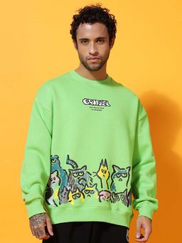 Griffel - Emoji Cats Oversized Parrot Sweatshirt