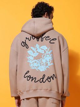 Griffel - Flower Gl Oversized Camel Hoodie