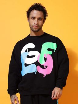 Griffel - Gfl09 Oversized Black Sweatshirt