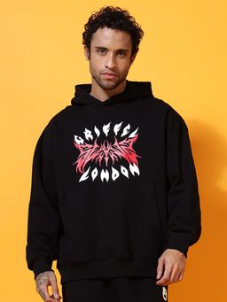 Griffel - Gl Teeth Oversized Black Hoodie