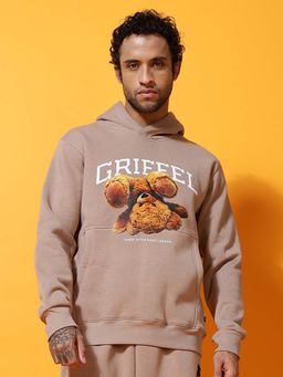 Griffel - Upside Teddy Regular Fit Camel Hoodie