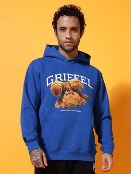 Griffel - Upside Teddy Regular Fit Royal Hoodie