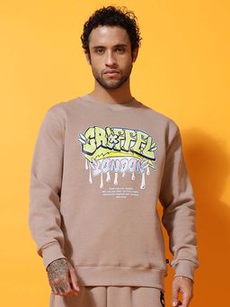Griffel - Raw Regular Fit Camel Sweatshirt