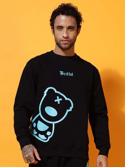 Griffel - Teddy Regular Fit Black Sweatshirt