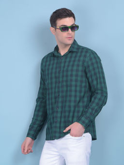 CRIMSOUNE CLUB - Mens Light Blue Checks Shirt