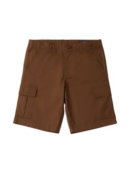 Allen Solly - Boys Brown Regular Fit Solid Shorts