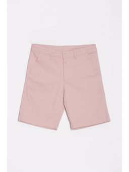 Allen Solly - Boys Pink Regular Fit Solid Shorts