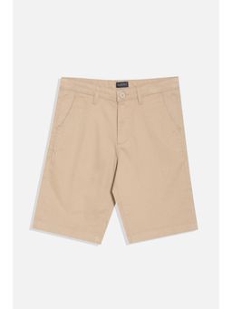Allen Solly - Boys Peach Regular Fit Solid Shorts
