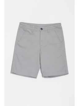 Allen Solly - Boys Grey Regular Fit Solid Shorts
