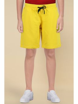 Allen Solly - Boys Yellow Regular Fit Solid Shorts