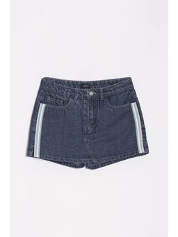 Allen Solly - Girls Navy Blue Solid Regular Fit Shorts