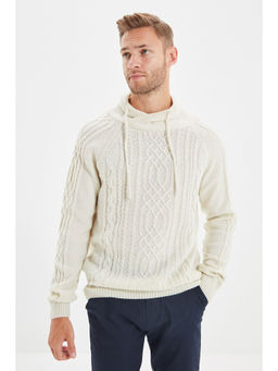 Trendyol - Man Off White Sweater