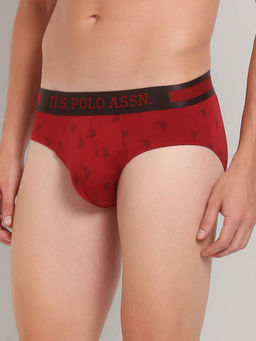 U.S. POLO ASSN. - Mid Rise Brand Print PB002 Premium Briefs